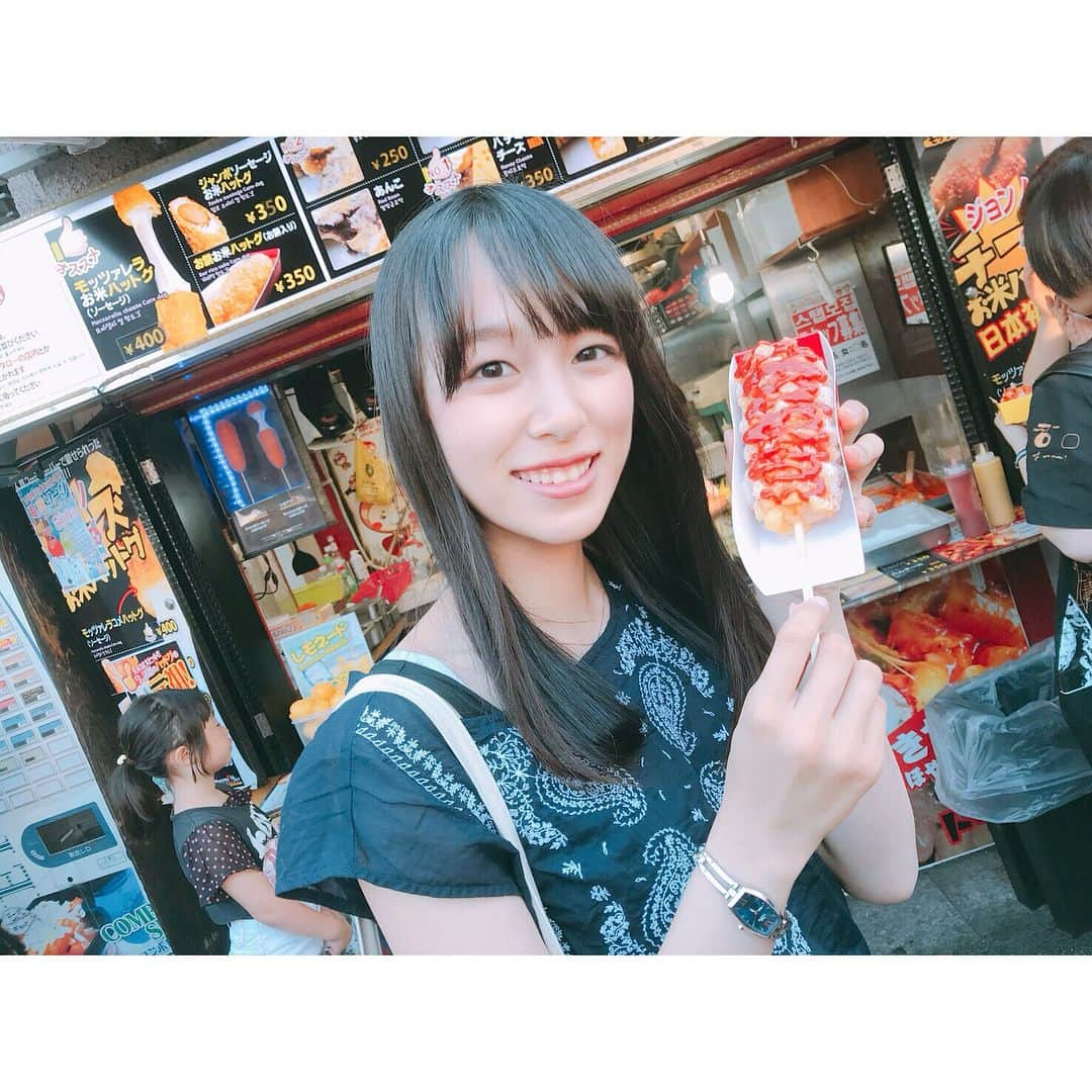 坂田莉咲さんのインスタグラム写真 - (坂田莉咲Instagram)「遂に食べたんです。 ハットク。 最高でした☺︎ #photography #food #ハットク #新大久保」5月25日 22時29分 - sakata_risa