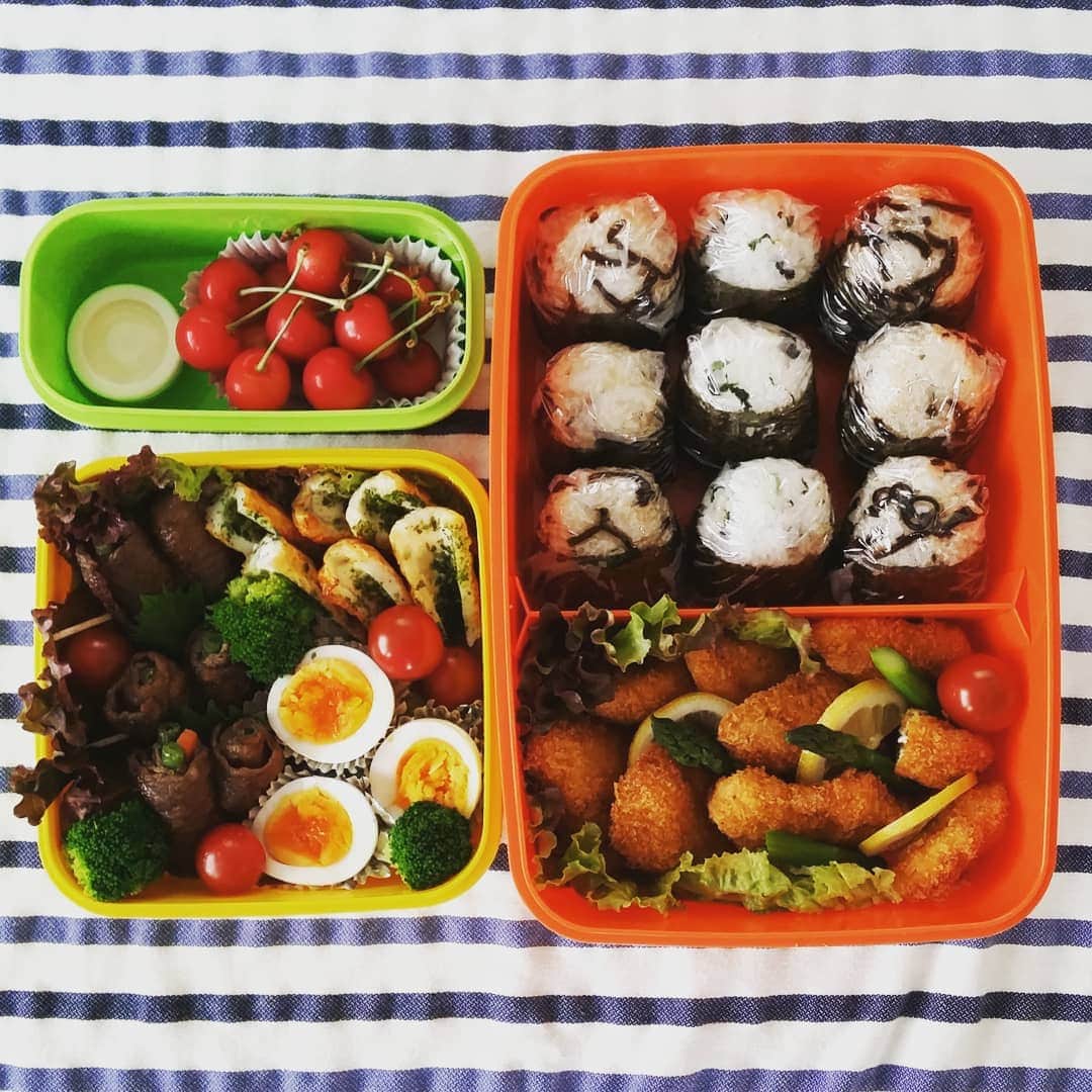 仁科由紀子のインスタグラム：「運動会弁当  毎度お馴染みの ''勝つ''を願ってチキンカツ  #運動会」
