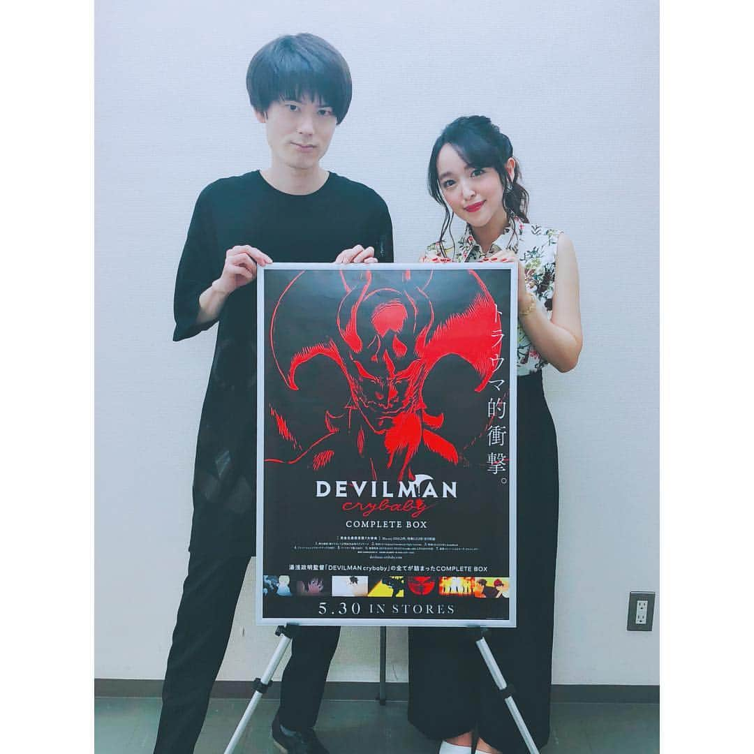 潘めぐみさんのインスタグラム写真 - (潘めぐみInstagram)「😈⚡️👿⚡️😈 . 昨夜は『DEVILMAN crybaby』全10話上映会にお越し下さいまして有難うございました！ . Netflixで配信されてから4ヶ月が経ちましたが、この日、初めてご覧になって頂くお客様もいて…とても有難いことだなと思うのと同時に、映画館という環境で、1話から10話を観られることが羨ましくもあり…。 . いよいよ5/30にはBlu-rayがリリースされます。 . 初回は豪華７大特典！ . 是非、この機会にお手に取って頂きたいです！ . #デビルマン #DEVILMAN #DEVILMANcrybaby . #不動明 #内山昂輝 #牧村美樹 #潘めぐみ . #タワーレコード渋谷店 では #シブヤサバト #開催中 #光岡自動車 #世界にたったひとつの #デビルオロチ は #誰の手に . #うっちー は #動物 #わたし は ...」5月26日 19時52分 - han_meg_han