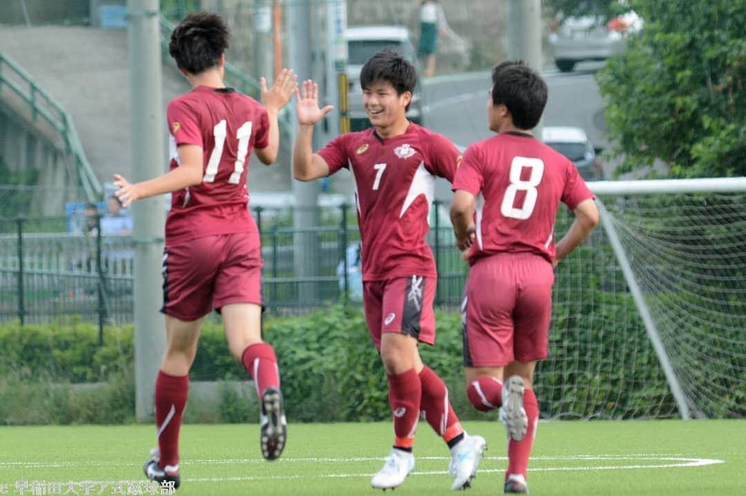 早稲田大学ア式蹴球部【公式】さんのインスタグラム写真 - (早稲田大学ア式蹴球部【公式】Instagram)「本日 インディペンデンスリーグを行いました😃  早稲田大学U-22 2(1-1､1-0)1 拓殖大学U-22A  インディペンデンスリーグ ㊗️今期初勝利＼(^o^)／ ホッとしましたね🎵  #早稲田大学#ア式蹴球部#大学サッカー#インディペンデンスリーグ#jufa#WASEDA#university#football#集合写真#井上純平#阿部隼人#山﨑昂#川野秀悟#岡野周太#鈴木郁也#鈴木怜#春日崇暢#仲間に初勝利挨拶する選手達」5月26日 23時17分 - waseda.univ.afc