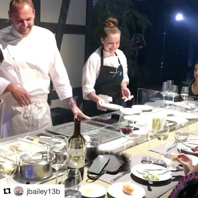 デヴォン青木のインスタグラム：「Thank you chef Daniel Humm, Erica Zohar, Operation Smile and Gaggenau....for an unforgettable evening.  Had to post this one up...Daniel Humm is a really special guy--here paying homage to none other but my own dad Rocky Aoki and Benihana!!!! He very thoughtfully cooked up a Benihana Volcano with serious finesse and told me that they actually thought of Benihana as they curated this event as a point of inspiration.  Mind blown and feeling very proud of pops.  I was also so proud and happy to see Knightsbridge wines @knightsbridgewinery poured at this fine dining event where only the very best will do.  Thank you team Humm xooox #elevenmadisonparkrestaurant #chefdanielhumm #3michelinchef @danielhumm @miami2la @jbailey13b @cedlovesbacon」