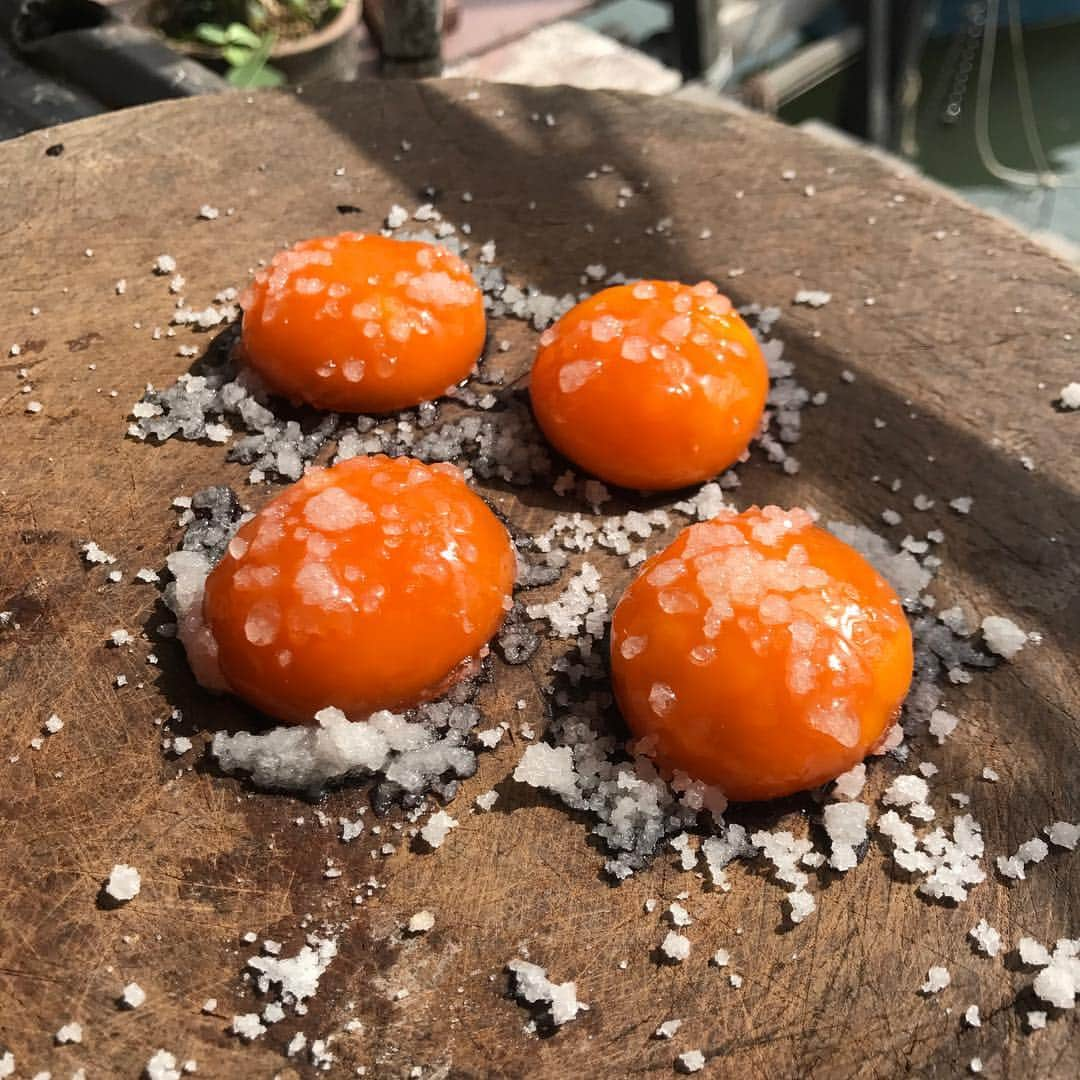 アンソニー・ボーディンさんのインスタグラム写真 - (アンソニー・ボーディンInstagram)「Salt and sun cured egg yolks. #hongkong  Tai O village.,Sunday @partsunknowncnn @asiaargento @dukefeng52」5月30日 13時01分 - anthonybourdain