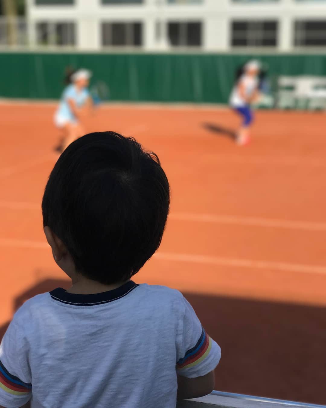 杉山愛さんのインスタグラム写真 - (杉山愛Instagram)「今日は朝練🎾 朝早いと本会場でたっぷり練習できるのでイイね👍 息子も朝から会場に来てます😆」5月31日 17時47分 - aisugiyamaofficial