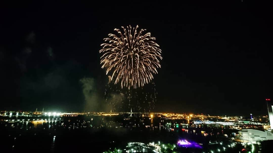 スウィージー美紀のインスタグラム：「今宵は両家の家族みんなが揃いました🎆 マシュマロも一緒です🐶  かけがえのない時間に感謝して、また日々の生活をコツコツと全力で頑張ろうと思いました🐾  #大切な思い出 #花火 #マシュマロ」