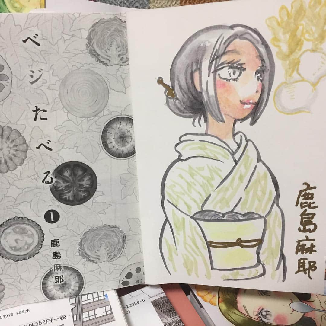 鹿島麻耶のインスタグラム：「ベジたべる(1) (ニチブンコミックス) https://www.amazon.co.jp/dp/4537136820/ref=cm_sw_r_tw_api_i_HVGeBb0MG0H68 #Amazon」
