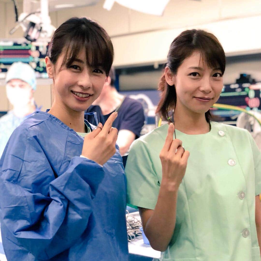 TBS「ブラックペアン」のインスタグラム：「【第7話は本日よる9時放送🕘❗️】 本日は第7話の放送ですよ〜😃 #加藤綾子 さんと7話ゲスト #相武紗季 さんとの仲良しショット🎀  ドラマでは2人の過去に何が...❓ #同い年ペア👩‍👧 #ブラックペアン  #tbs #4時からはダイジェスト放送です📺」