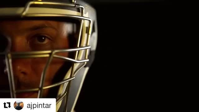 ホセ・オスナのインスタグラム：「#Repost @ajpintar with @get_repost ・・・ Here’s a groovy piece that @joseosuna36, @tylereppler, and Instagramless Jacob Stallings helped me put together to show off our new @pittsburghpirates themed unis. 🕺🏼 Fun bts fact: the gold fill light coming in from the right isn’t a gel...it’s actually a deflated yellow beach ball that I gaff taped to my light. 😬 #rolltribe」