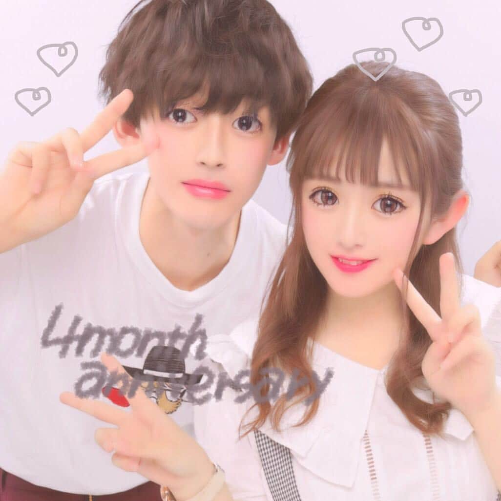 青木菜花のインスタグラム：「. . 昨日で4カ月でした🤭♡ 恋ステって凄いよね . . #なのかじ #4カ月記念日 #instalike #instagood #l4l」