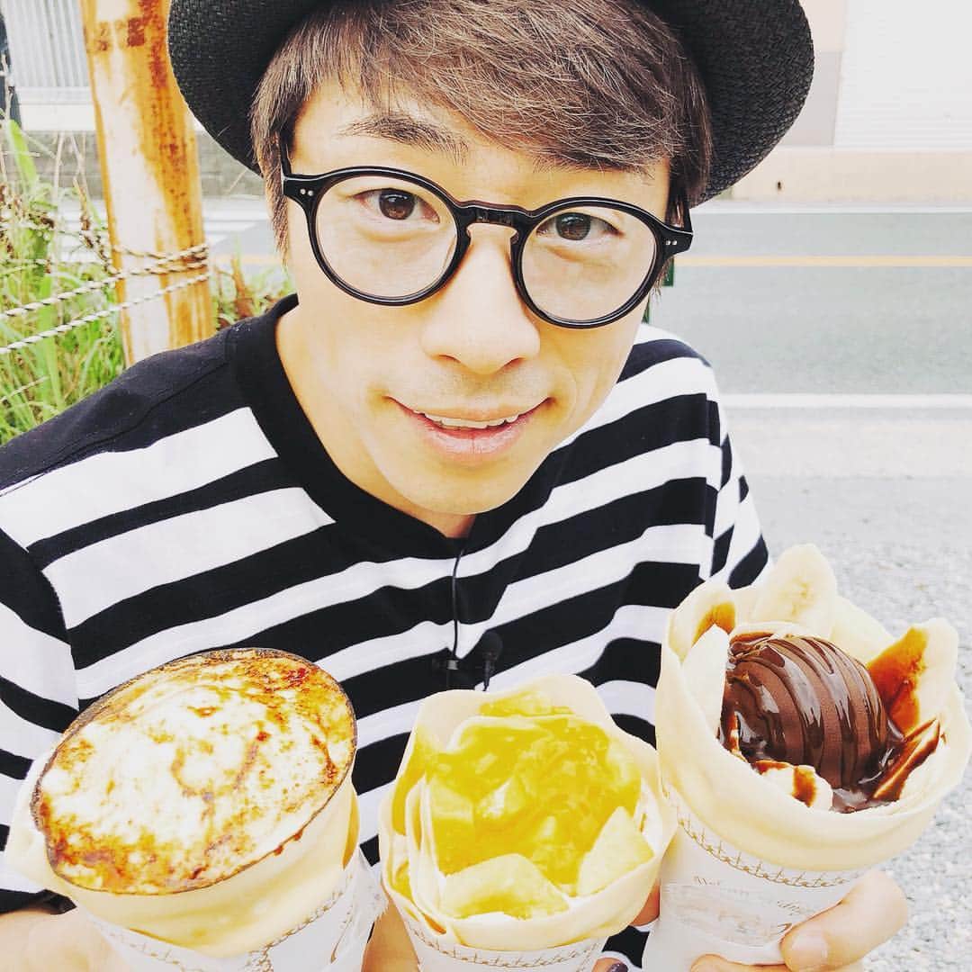 田村淳のインスタグラム：「久留米のクレープ屋さん  #インスタに載せようと思って撮ったの初めてだから恥ずい」