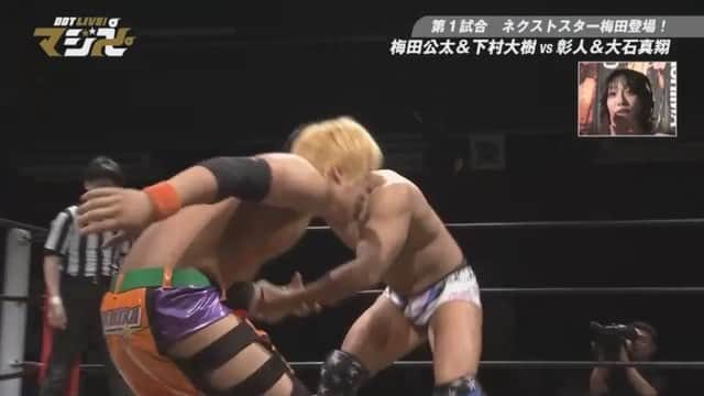 のインスタグラム：「キン肉大断裂からのサソリ固め。大移動の方は久しくしてないなぁ。  #プロレス #ddtpro #ddtプロレスリング #ddtマジ卍 #マジ卍 #新木場1string #キン肉大断裂 #キン肉大移動 #サソリ固め #フィーバーは無し」