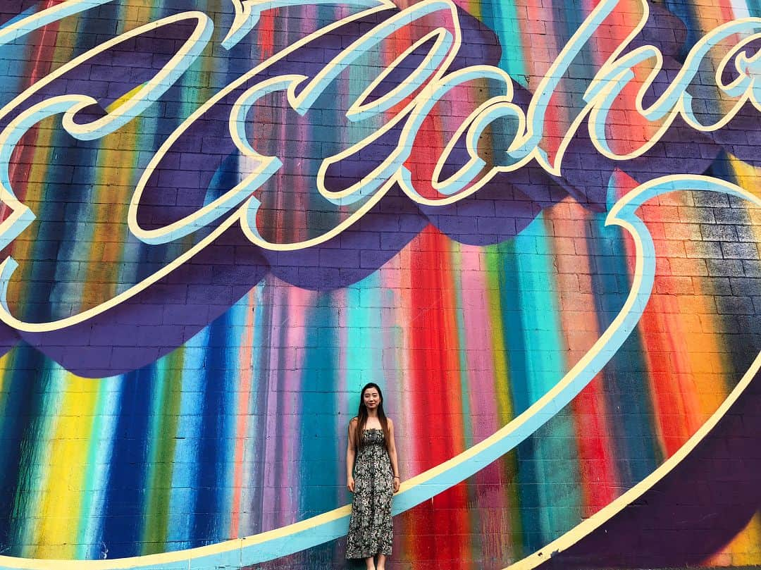 小堀桃子さんのインスタグラム写真 - (小堀桃子Instagram)「. 🌈. . . #wallart  #kakaako  #honolulu  #hawaii」6月7日 22時07分 - kobo_mo