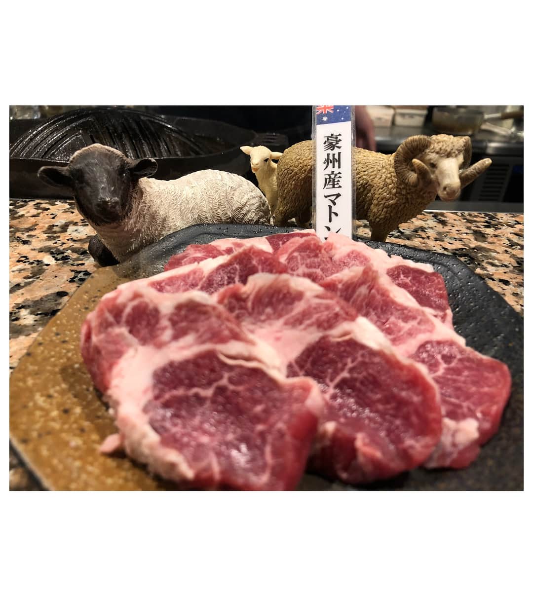 辰巳ゆいさんのインスタグラム写真 - (辰巳ゆいInstagram)「ジンギスカン♡ 美味しかったー＼(^ω^)／ . お店に置いてある羊で遊んでた笑 . #ジンギスカン #美味しかったー  #ひつじ #ラム」6月9日 13時17分 - yuitatsumi