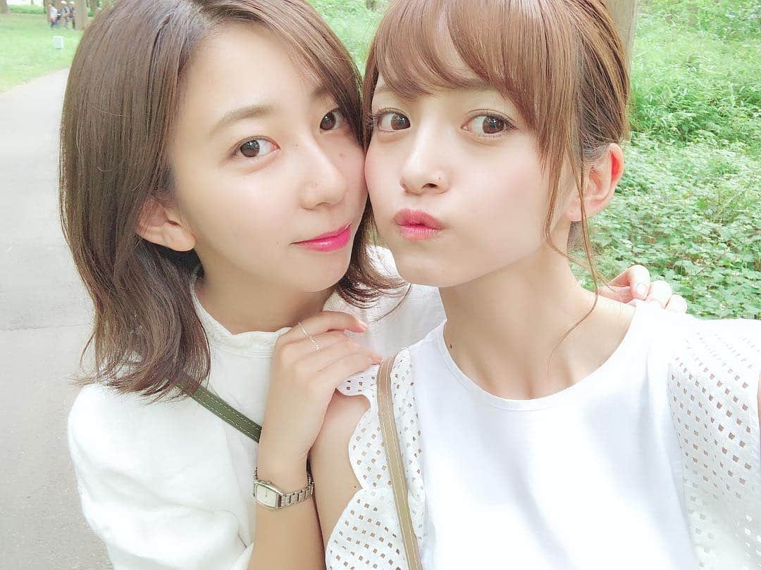 三田寺円のインスタグラム：「みさきちゃん💗 だいすき〜撮影楽しかったね☺️🍑」