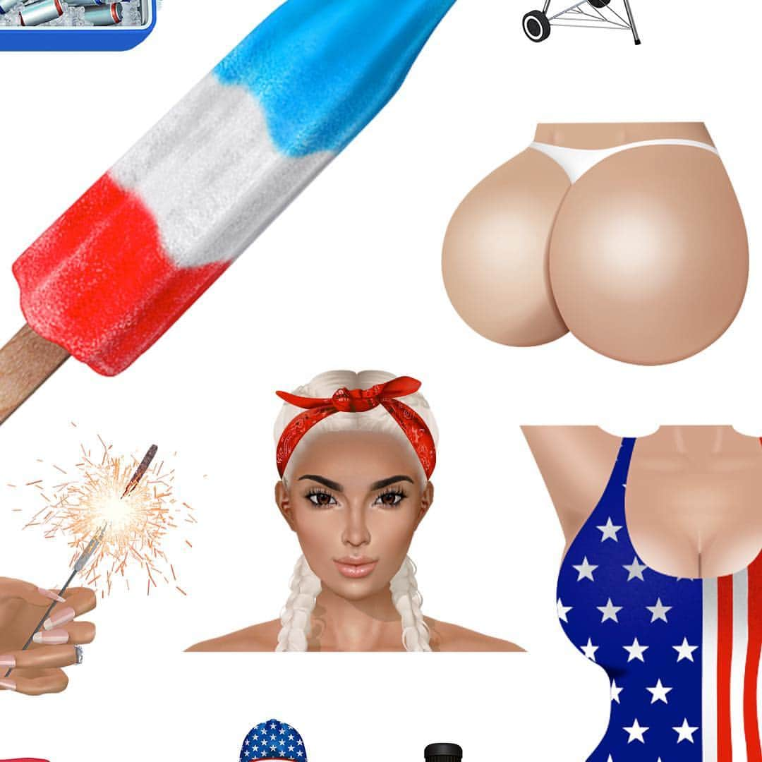 KIMOJIのインスタグラム：「HAPPY 4TH OF JULY! SHOP OUR SALE! 20% OFF NO PROMO CODE NECESSARY - KIMOJI.COM 🇺🇸」