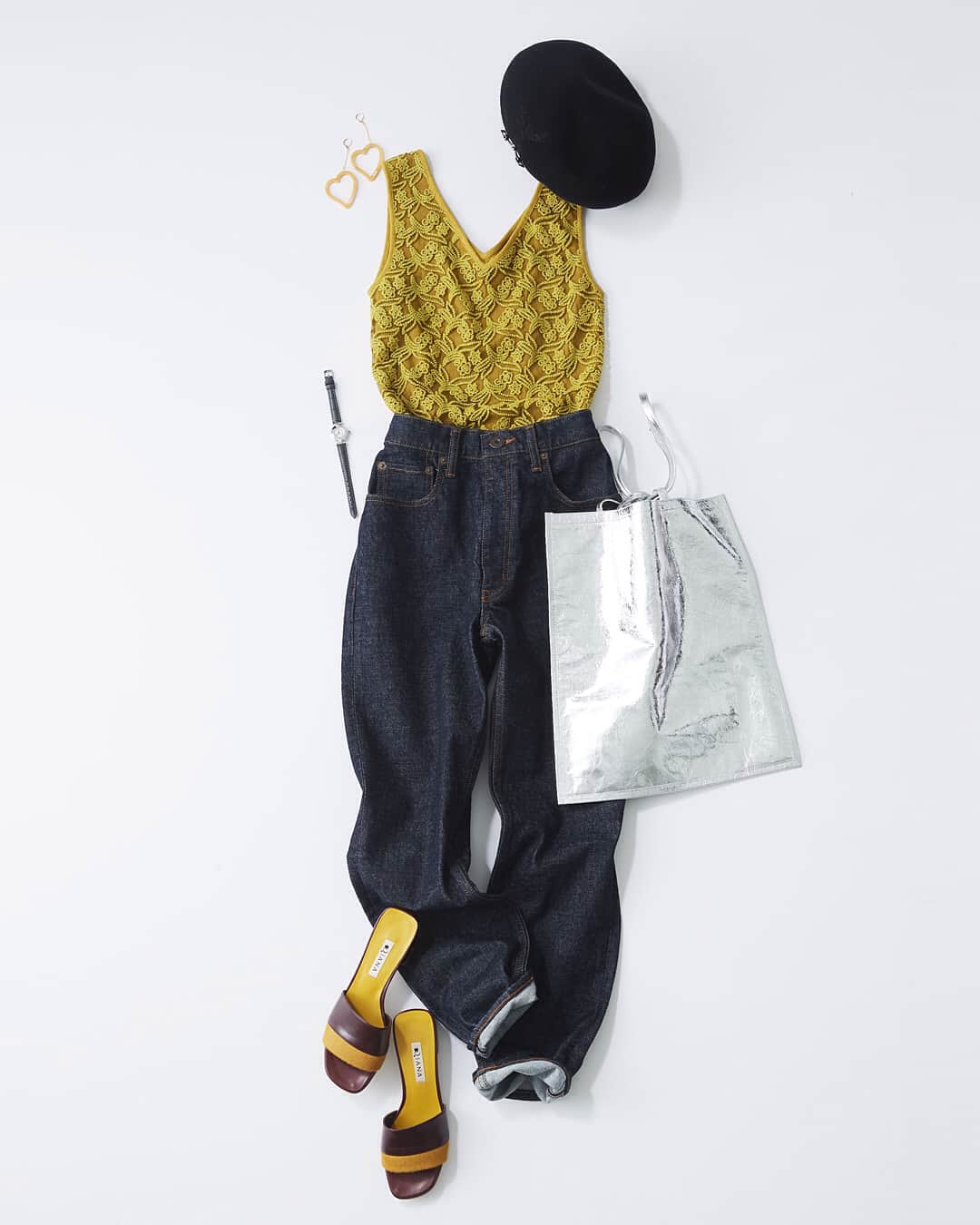 ルミネ公式のインスタグラム：「ノースリーブにはヴィンテージ時計をアクセに #ウォッチ ￥125,000+TAX #トップス ￥6,800+TAX #パンツ ￥15,800+TAX #ベレー帽 ￥3,980+TAX #イヤリング ￥2,900+TAX #バッグ ￥17,000+TAX ・ [ #LUMINEMAGAZINE ] #lumine #ルミネ #ヒロブ #リリーブラウン #マウジー #アコモデ #アディナミューズ #ootd #outfit #fashion #coordinate #コーディネート #ファッション #デイリーコーデ #コーデ #フォロー #田沼智美 http://magazine.lumine.ne.jp/?p=76722 ※商品の価格や取り扱い状況は撮影時点のもので、変更になることがあります。」