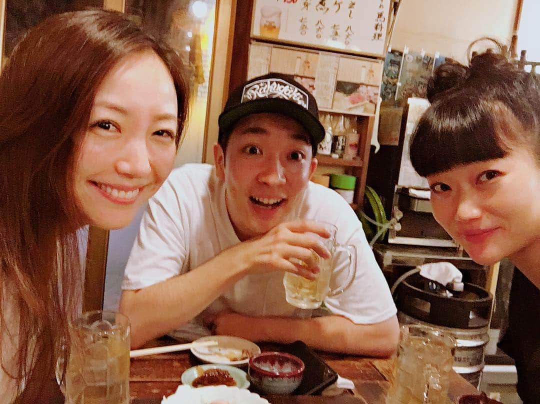 李千鶴のインスタグラム：「ちすんとちづると祥太郎 #阿佐ヶ谷スパイダース #makoto #tokyo #大久保祥太郎 #ちすん #李千鶴」