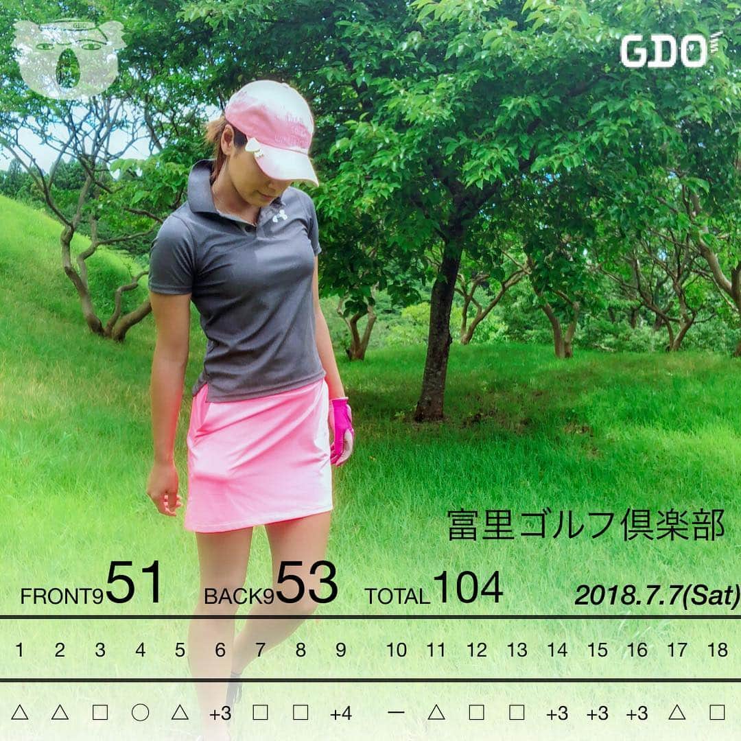 彩海のインスタグラム：「. . 本日の  #サイカフィットゴルフ( #saikafit_golf ) . . 初めての富里ゴルフ倶楽部でした⛳️ バーディ○久しぶり😭 . 下手くそだけどw 恥ずかしいけどw ゴルフが好きだからもっと努力して楽しみたい🏌️‍♀️ . . ラウンドの後はエースゴルフクラブ千葉( @acegolfclub )へ直行www . . . #ゴルフ女子#ゴルフコーデ#ゴルフ好きな人と繋がりたい #ゴルフ好き #すきこそものの上手なれ  #下手くそ #でもすき♡ #ゴルフ場ではミニスカ履ける特権」