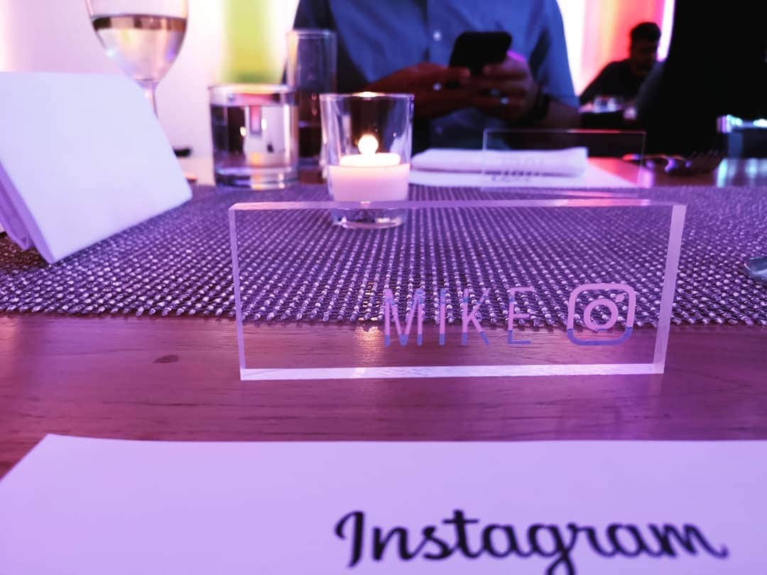 Mike Kriegerのインスタグラム：「Our events team at @instagram is amazing. To commemorate our new IGSF office, we put together a small dinner with engineering leaders from around the industry, and these were the name tags on the table.」
