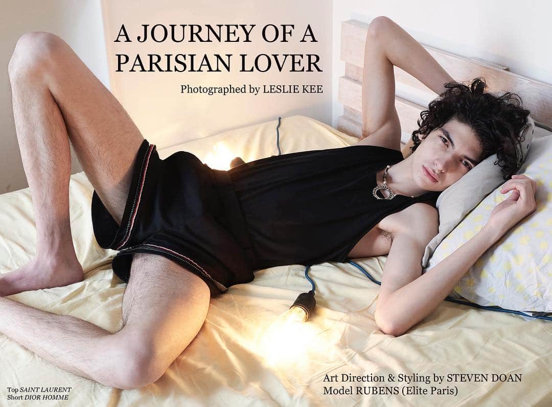 レスリー・キーさんのインスタグラム写真 - (レスリー・キーInstagram)「PEAK MAGAZINE 「A Journey of a Parisian Lover」 Photographed by LESLIE KEE  Styling by STEVEN DOAN  Model RUBENS GUEZ (Elite Paris)  @stevendoanstyle @antoineduhayot @les.bouclettes @fedorim @reveryuonly @elite_paris #peakmagazine #lesliekee」6月17日 11時33分 - lesliekeesuper