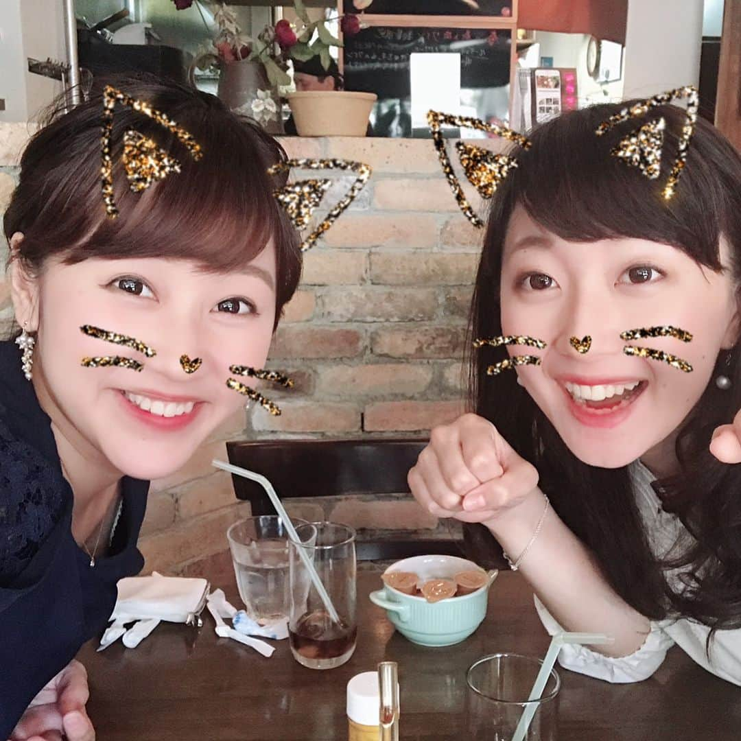 佐竹明咲美さんのインスタグラム写真 - (佐竹明咲美Instagram)「お昼はOHKの矢野ちゃんとランチ♪ 話は尽きません(*≧∀≦*) お腹抱えて笑いました🤣 #イタリアン #矢野ちゃん #写真で遊ぶ大人たち #顔を交換してみた #サラダのキュウリがハートと星でかわいい」6月17日 20時58分 - asami_satake