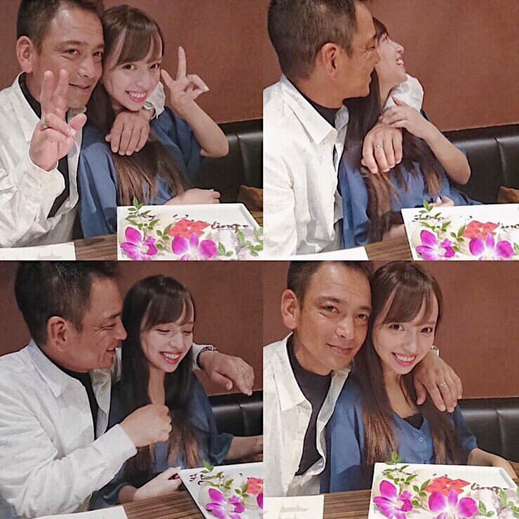 平尾優美花（ゆみちぃ）さんのインスタグラム写真 - (平尾優美花（ゆみちぃ）Instagram)「#父の日 👨🏽🔧 いつもありがとう、お調子者だけど頑張り屋さんで男らしくて、かっこいいぱぱがだいすき。 て本人にはなかなか言えないけど🤔w お酒呑みすぎて体壊さないようにきをつけてね。てゆっても呑むんだろうけど。笑(◞‸◟) #似すぎ親子 #ハーフではない」6月17日 21時16分 - hirao_yumika