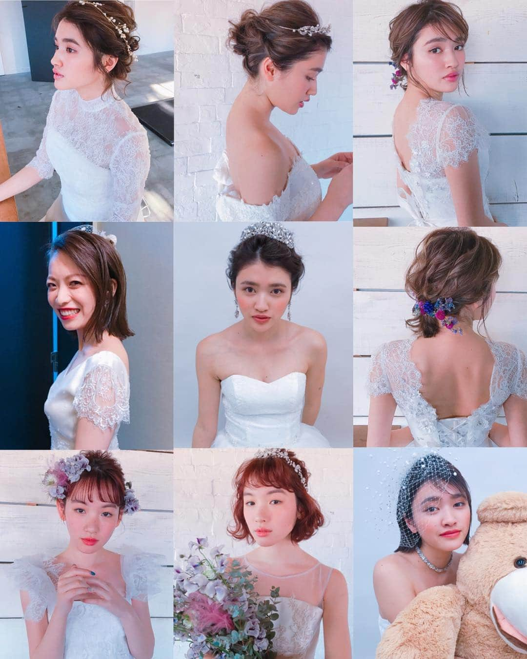 金子真由美さんのインスタグラム写真 - (金子真由美Instagram)「* Bridal hair 👰 * 全部、肩につかないあごラインボブの長さ☝️ 髪の毛が短い花嫁様でも色んなスタイル楽しめます♡ * #かねこアレンジ #ヘアアレンジ #結婚式 #ショートアレンジ #ボブ #ボブアレンジ #ヘアアクセ #花嫁 #プレ花嫁 #ブライダルヘア #ドレス  #헤어어레인지 #헤어스타일」6月17日 21時44分 - kanekomayumi12