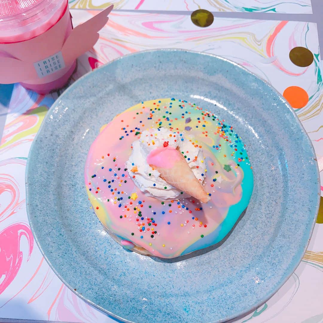 青木美沙子さんのインスタグラム写真 - (青木美沙子Instagram)「#パンケーキ #ユニコーンパンケーキ🦄 #かわいい  #いんすたばえ  #新メニュー #中目黒カフェ #美沙子のお茶会」6月18日 12時47分 - misakoaoki