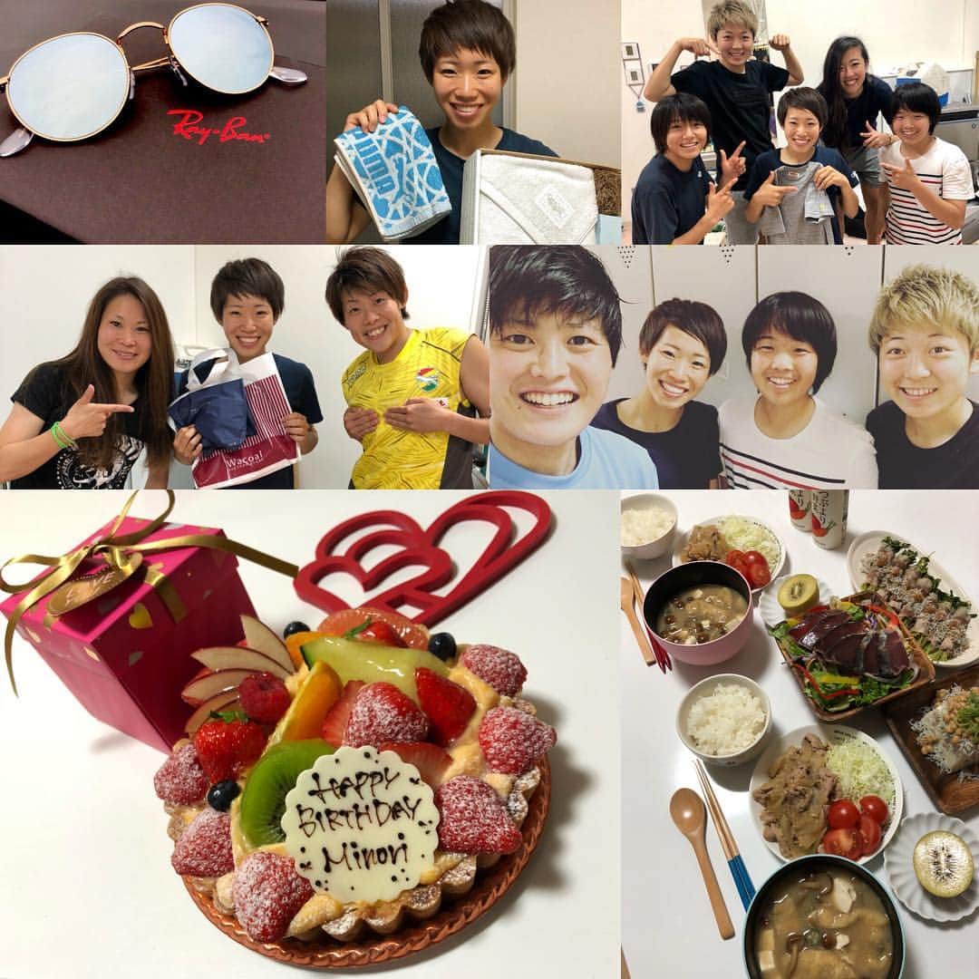 若林美里のインスタグラム：「2018.06.01 : 先日25歳の誕生日を迎えました。 多くの人に支えられ、 両親の大きな愛を受けて育ち、 今の私があります。 これからも笑顔と感謝を常に持って生きていきます!! : おめでとうの連絡やプレゼントをくれた たくさんの方々ありがとうございました(^^)♡ : 全部は載せきれないので、 誕生日の日に撮ったチームメイトとの写真をチョイス♫ 苦楽を共にする大切な仲間。 いつもありがとう。 : #happybirthday#誕生日#幸せ」