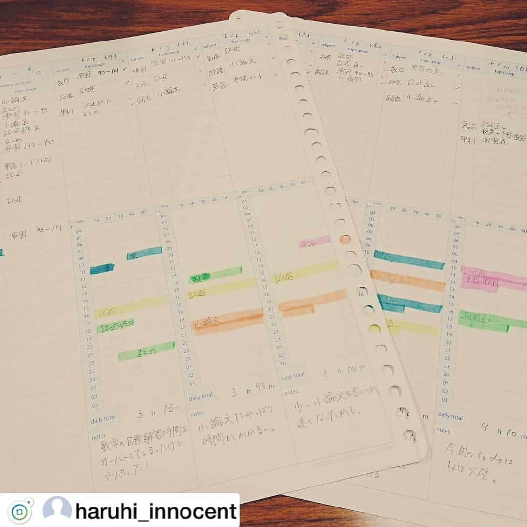 コクヨのぶんぐさんのインスタグラム写真 - (コクヨのぶんぐInstagram)「. みんなの#キャンパススタディプランナー 紹介第4弾！！🌟 . 今回は#ウィークリータイプ をご紹介！ . １週間まるごとみえる化して目標を達成！🌸 . . 梅雨空が続きますが今週も頑張っていきましょう！😆💪 . #キャンパススタディプランナー  #studyplanner  #ウィークリー  #1週間  #キャンパス  #勉強  #月曜日  #梅雨明けまだかな  #今週もがんばりましょう  #コクヨ  #mykokuyo」6月18日 19時29分 - kokuyo_st