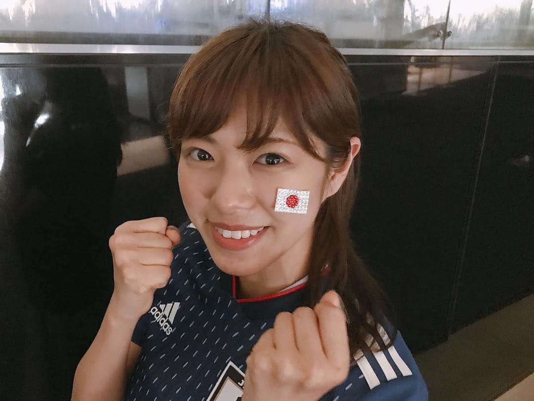 わちみなみのインスタグラム：「日本🇯🇵がんばれ〜！！ みんなで応援してきます📣 . #日本代表 #W杯 #サッカー #worldcup #パブリックビューイング #がんばれ」