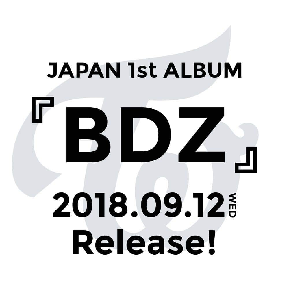 TWICE JAPANさんのインスタグラム写真 - (TWICE JAPANInstagram)「‪09.12(水) TWICE JAPAN 1st ALBUM『BDZ』リリース決定！‬ ‪アルバムタイトルとリード曲「BDZ」は「ブルドーザー」の略で『新たなスタートに向けて「強く」「前へ」突き進んでいくTWICE』というプロデューサーJ.Y. Parkの想いが込もった曲です！お楽しみに♪‬ ‪twicejapan.com‬ ‪#TWICE #BDZ‬」6月22日 0時00分 - jypetwice_japan