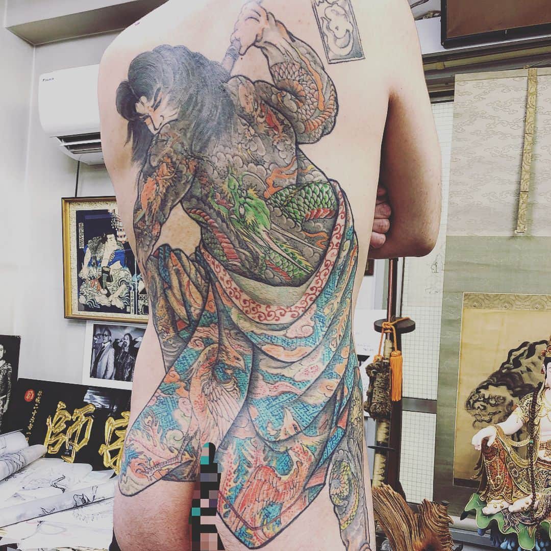 中野義仁さんのインスタグラム写真 - (中野義仁Instagram)「old  work 🙏🙏🙇‍♂️🙇‍♂️🙇‍♂️ #irezumi #hero #suikoden #backtattoo #ryu #japanesetattoo #dragon  #H2ocean #H2oceanproteam #officialh2ocean ＃irezumi #hero  #japanestatoodesign #art #artist #artistmafia #tattoos #tattooing #tattoo #tattoomag #irezumi #inK #inkdmag #tattoomagazine #tattoos_of_instagram #tattoolifemagazine #tattooenelgy #tattooinstagram #tattoomania #artistmafia #tattoocultur #tattoocomunity #tattooculturmagazine #tattooare  @gusto73 @jessyentattoo  @dennis_camsupply @yokohama_tattoo_museum @souryou @kiwamijewelry @horiyoshi3shop @taiwantattooconvention」6月23日 18時19分 - horiyoshi_3