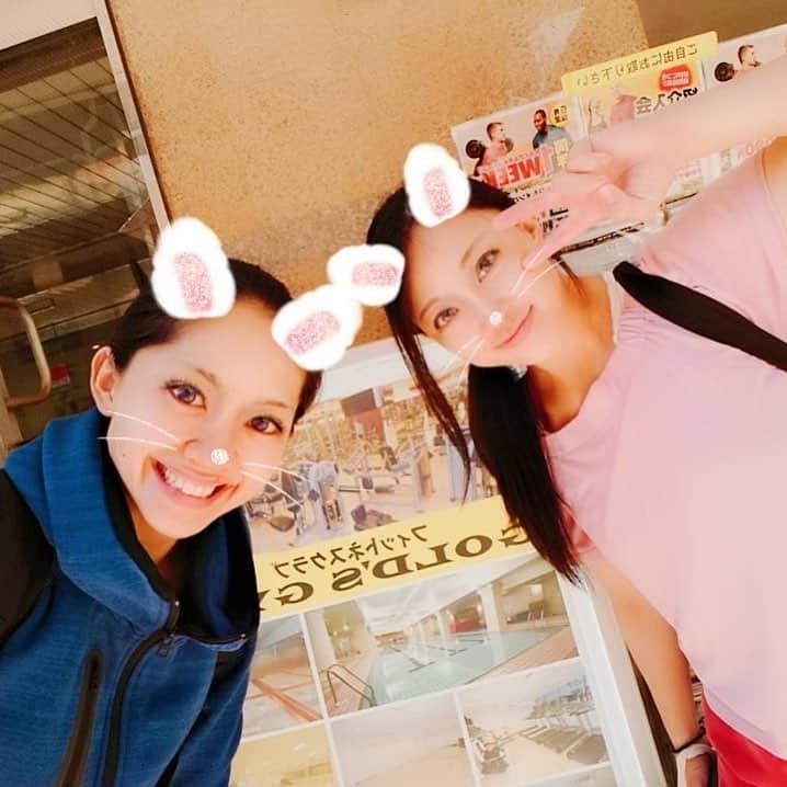 高瀬みゆきのインスタグラム：「初のゴールドジム行ってきました🙌✨ ベストボディジャパンに出場もする素敵女子💓の早苗さんと😊  なんと‼︎プロレスデビューするらしく‼︎ 筋トレ指導してもらいながらプロレス話ししたり…楽しかったあーよー☺️💓 #筋トレ女子 #goldgym #ゴールドジム」