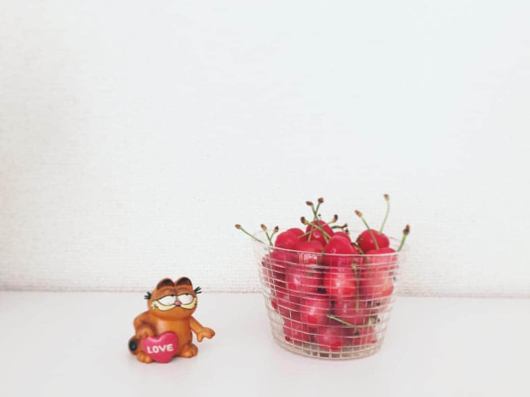 菊池亜希子さんのインスタグラム写真 - (菊池亜希子Instagram)「山形からかわいこちゃんが届きました🍒 「わたし、くだものの中でさくらんぼが一番すき！」 って言いながらモリモリ食べてるんだけど、旬のくだものを食べるたびに同じこと言ってる気もするよ😇」6月27日 12時34分 - kikuchiakiko_official