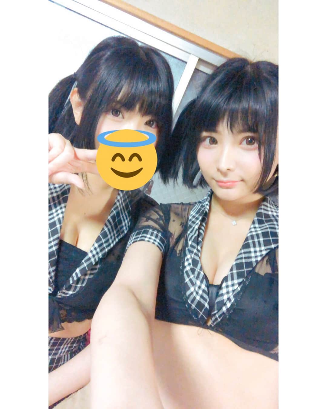 ららぴ（ららぴ ＆ るるぴ）のインスタグラム：「ラウンドガールしました . #ラウンドガール #ステゴロ #ステゴロ2  #格闘技 #コスプレ #むっちり #貧乳 だけど #美脚 なのかもしれない #双子」