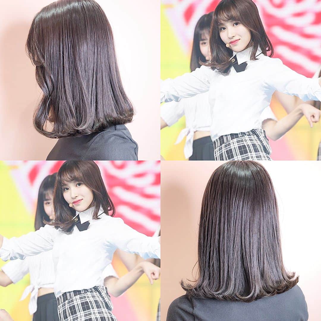 原涼香のインスタグラム：「ㅤㅤㅤㅤㅤㅤㅤㅤㅤㅤㅤㅤㅤ 📢 WHAT IS LOVE ? 💕の ミナイメージ💭💛💛 『 タンバルミディ✂️ 』 ㅤㅤㅤㅤㅤㅤㅤㅤㅤㅤㅤㅤㅤ スワイプ☝🏻したら動くミナ😩💗💗 ㅤㅤㅤㅤㅤㅤㅤㅤㅤㅤㅤㅤㅤ 歩くと揺れる毛先がかわいい😭💓 ㅤㅤㅤㅤㅤㅤㅤㅤㅤㅤㅤㅤㅤ ㅤㅤㅤㅤㅤㅤㅤㅤㅤㅤㅤㅤㅤ #SHIMA #shima_six_ginza  #twice  #ミナ #オルチャンヘア #韓国スタイル #アイドルヘア」