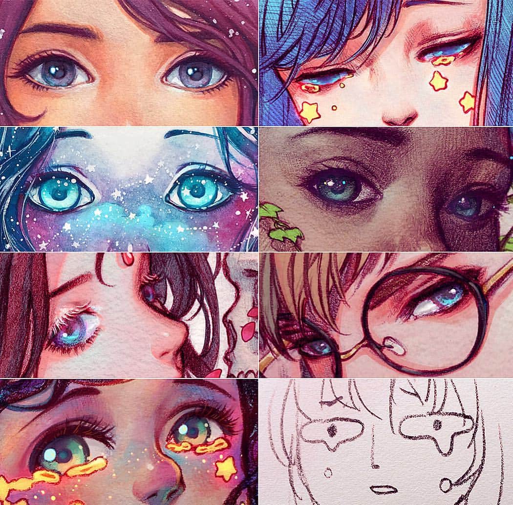 Qing Hanさんのインスタグラム写真 - (Qing HanInstagram)「ಥ_ಥ There's only one reason I'm doing this and it's cause I can include the best one, on the right bottom 😂 #eyememe #bandwagon • • • Sry, gonna ramble about my medical condition rn, feel free to just ignore. Got some not great news at the hospital yesterday though nothing is for sure yet, but they found new abnormal growth in my heart again from the CT scan I had taken on Tue. This is the same growth that made me have pretty much allll my surgeries hahahaahahjaahahaha....I'm beyond stressed right now. Like. Beyond. *internal screaming*」6月30日 4時29分 - qinniart