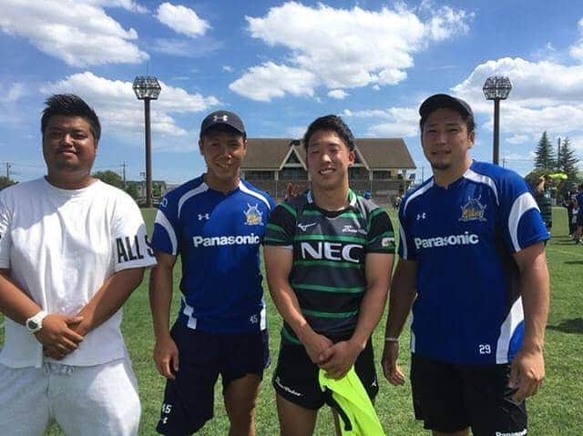 中嶋大希のインスタグラム：「vsPanasonic @太田 #gameday#37℃#暑暑暑 #やまさわさん#ゲイツさん#大西！ #深谷高校#RKU」