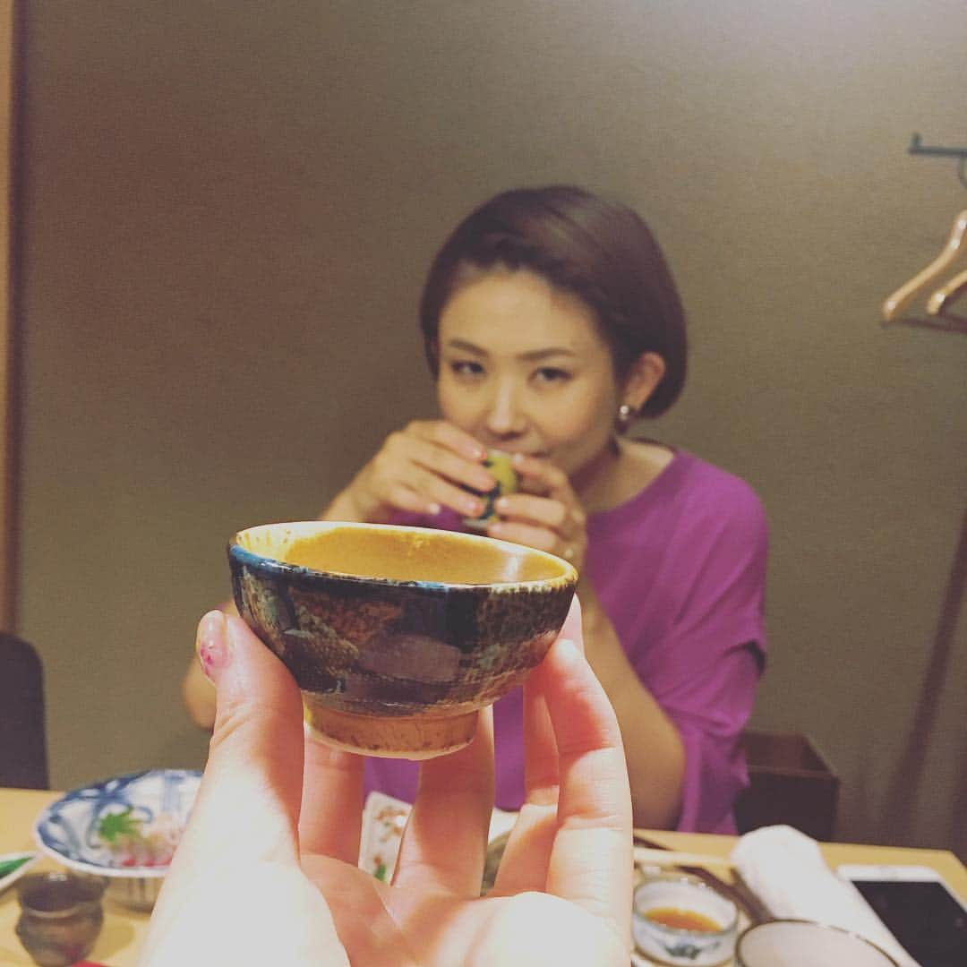 YUKA さんのインスタグラム写真 - (YUKA Instagram)「九谷焼ごしのeji♡ #金沢 #手取川 #日本酒 #なんてこった」7月1日 21時58分 - yukamoumoon