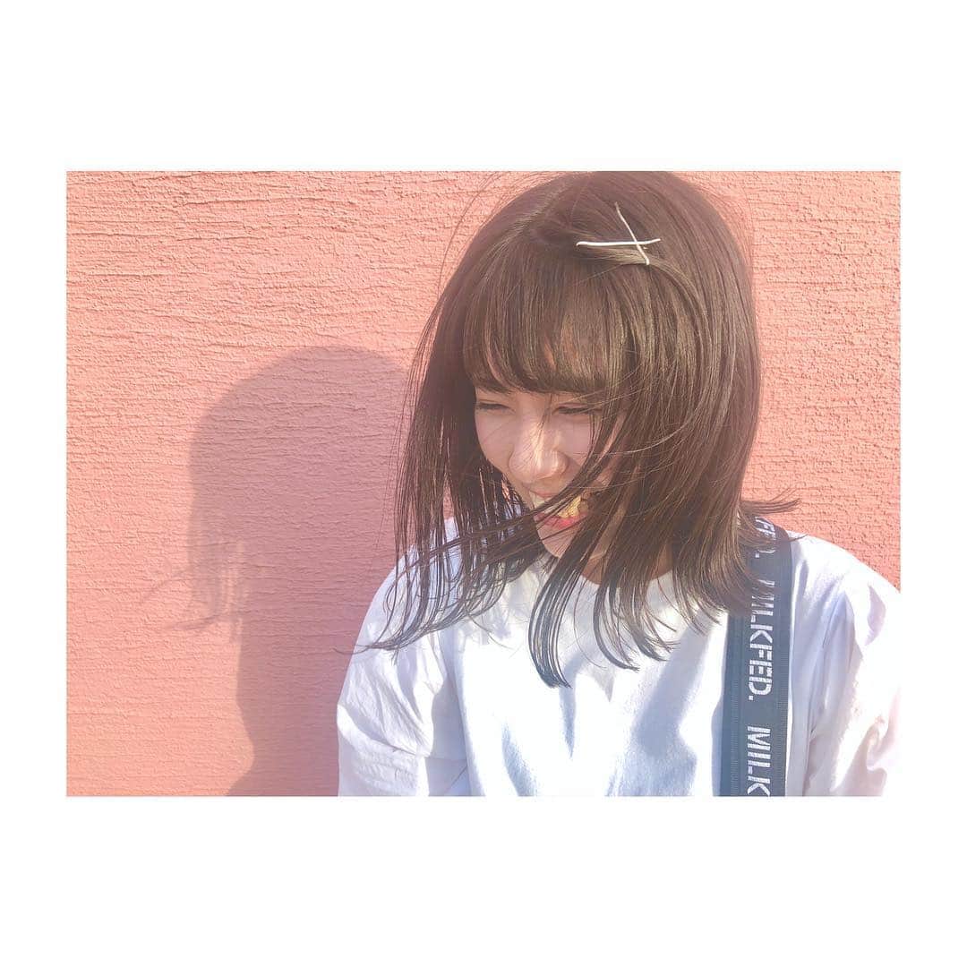 清水麻璃亜のインスタグラム：「* なんかすごい笑ってる☺︎ 笑顔いっぱいの夏になれ〜！」