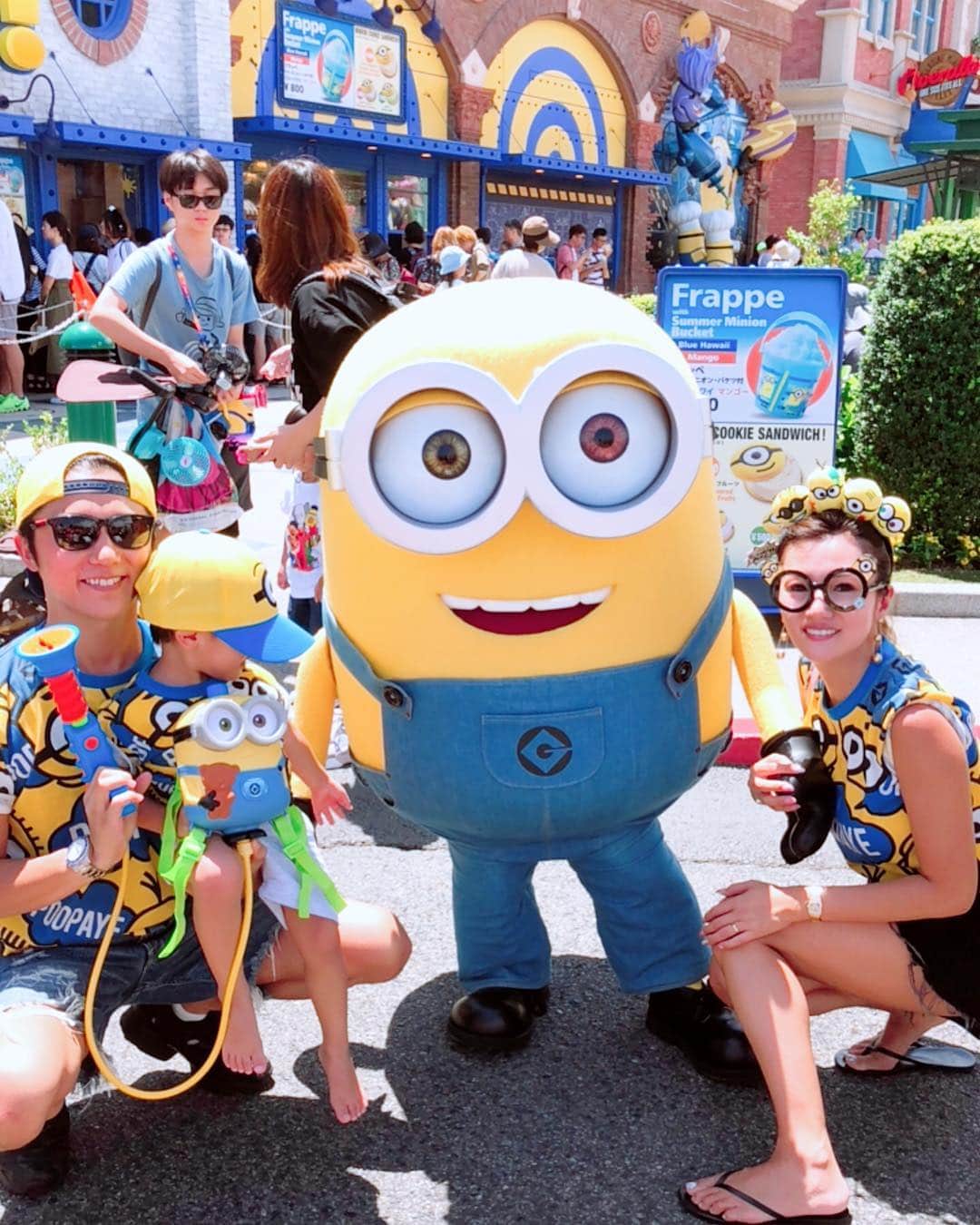 のインスタグラム：「本物のBOBにも会えた😍😍😍💛 #USJ #universalstudiosjapan #minions #ユニバーサルスタジオジャパン #ユニバ #ミニオン #ミニオンコーデ」