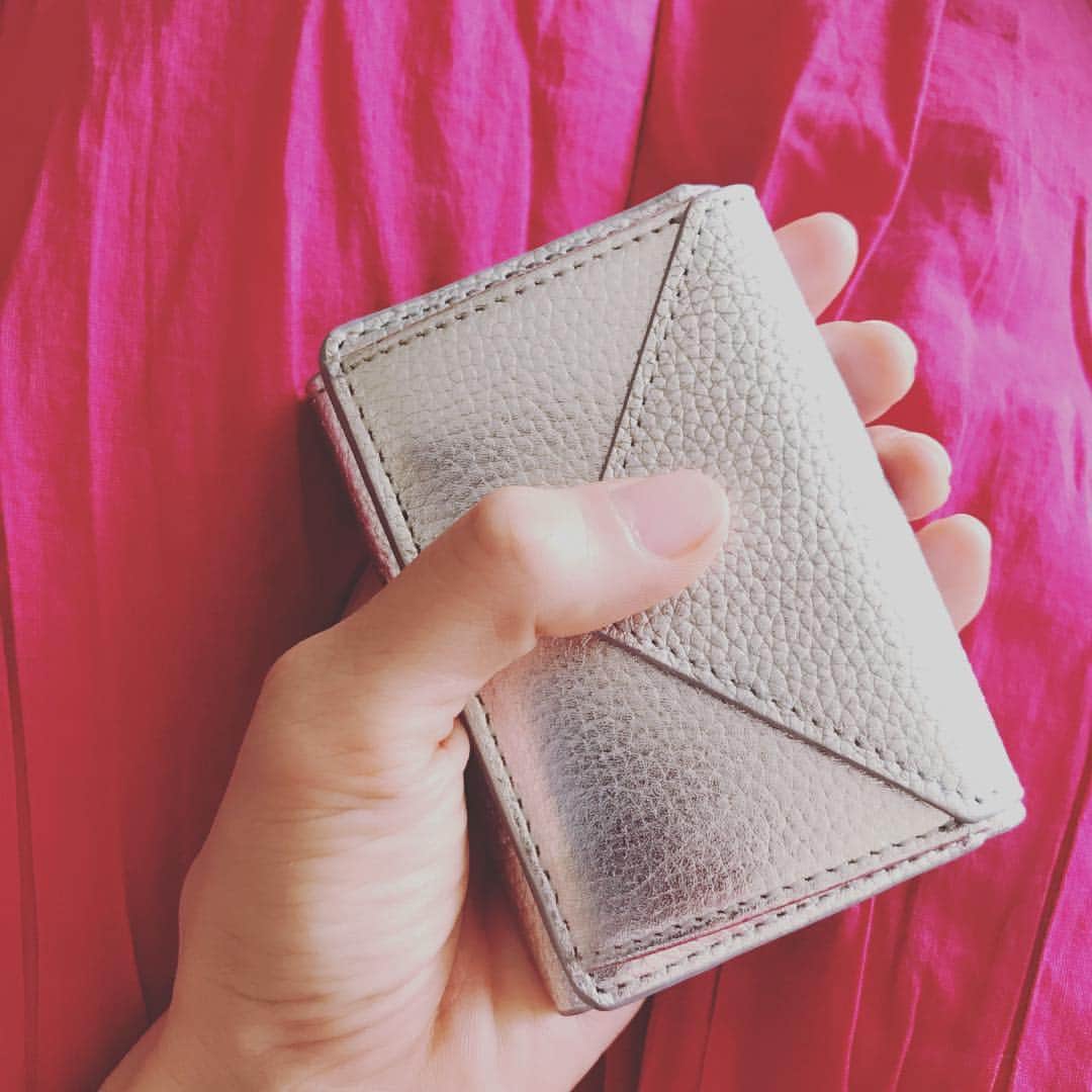 ともさかりえさんのインスタグラム写真 - (ともさかりえInstagram)「去年のピンクに引き続き、 今年のシルバーも愛用中。 @franceluxejapan のミニ財布。 それまでずっと長財布派でしたが、 小さい鞄にも入るし軽いし ちゃんとカードも入るし最高じゃないか！ シルバーが夏らしくて気に入っています。 #franceluxe  #ミニ財布」7月4日 12時06分 - rie_tomosaka_official
