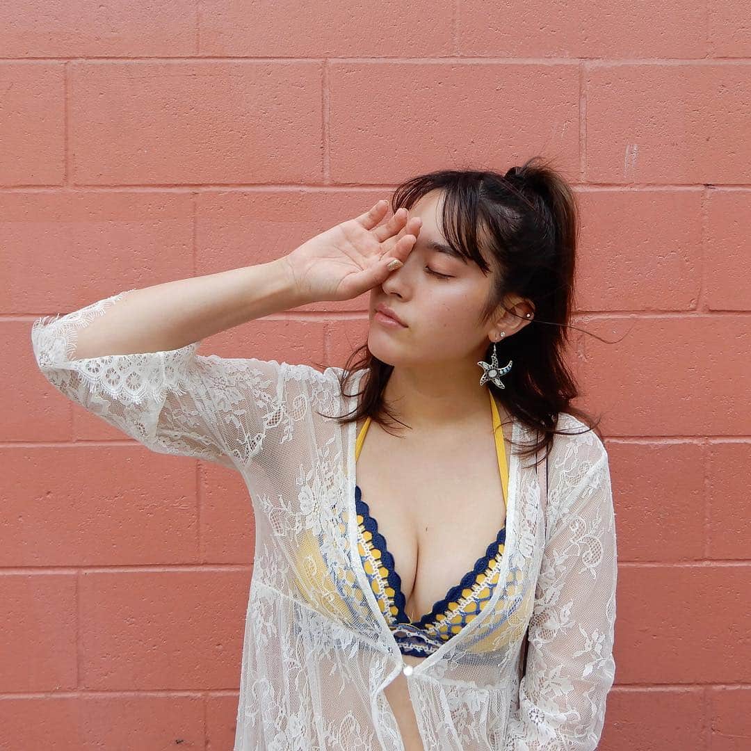 のインスタグラム：「🔆🌀#hirafashion #ootd #hawaii #水着 #タイで買った #morningswim」
