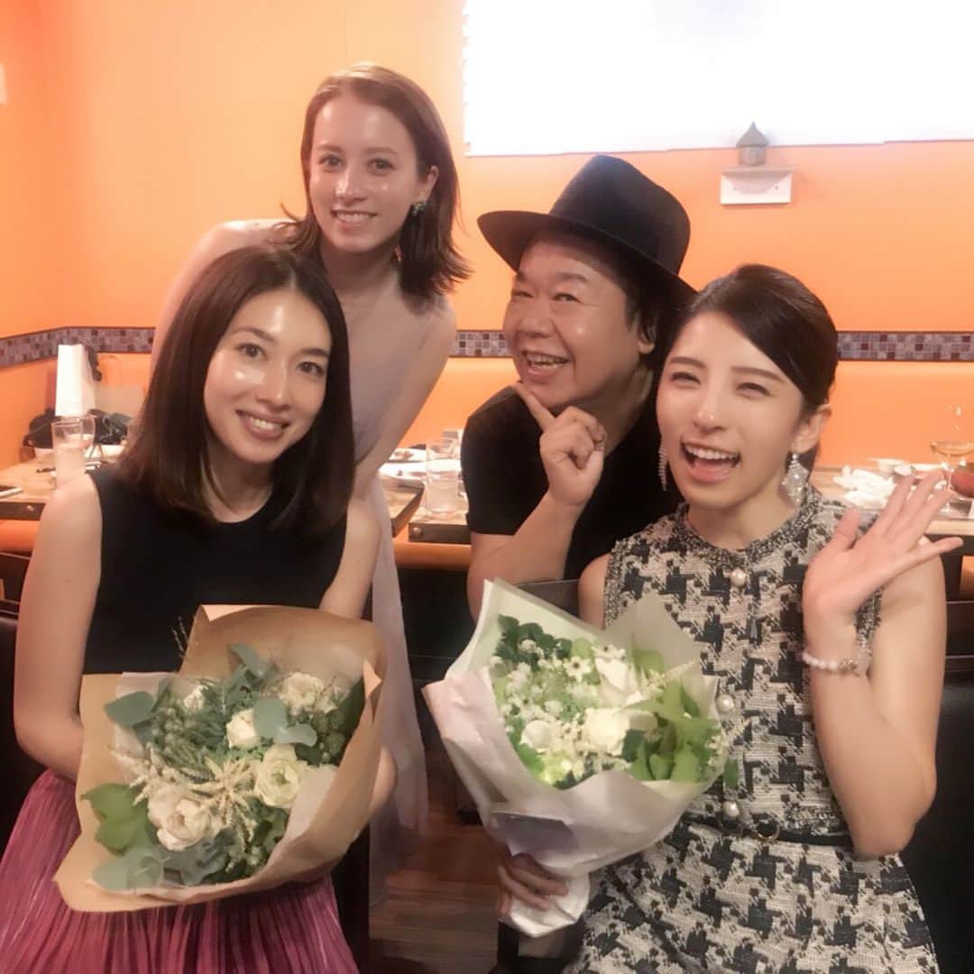 小林恵美のインスタグラム：「Wrap up party💐 I’m full of gratitude💖💖💖 #LaLaLuxe #2年半ありがとうございました😭 #こんな素敵な番組に携われて私は幸せ者です🙏✨」