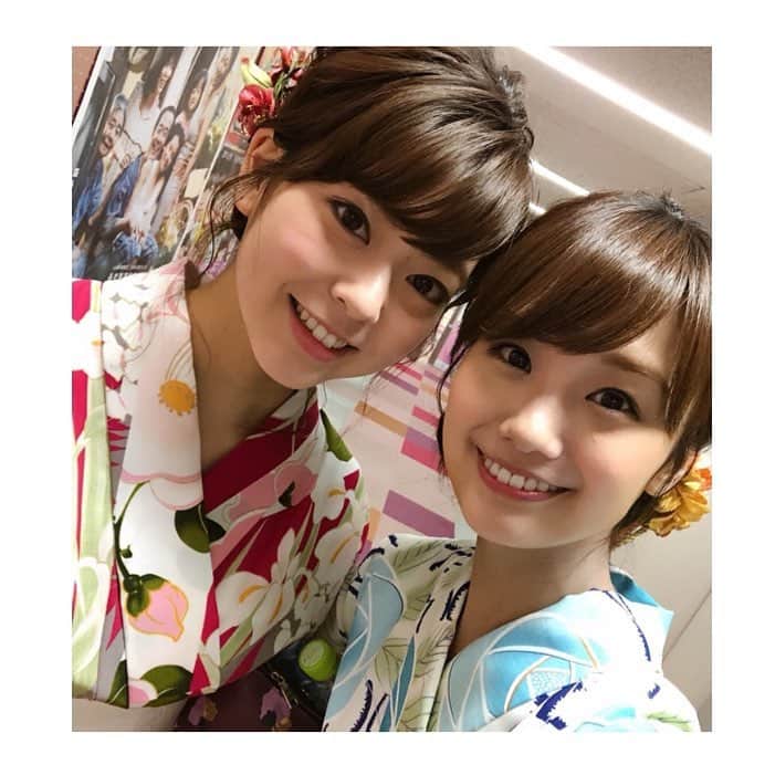 フジテレビアナウンサーのインスタグラム：「はじめまして！新人の井上清華です☀️ 同期の男性アナ2人が先にインスタデビューをしていて羨ましかったので、初投稿はツーショットでお送りします🤩✨ 1年目から見たアナウンス室の様子などお伝えしたいです♪ #フジテレビ#杉原千尋#井上清華#THEODAIBA2018#1年目の目👀 #フジテレビアナウンサー」