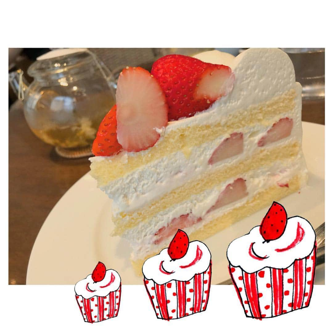 岡部麟さんのインスタグラム写真 - (岡部麟Instagram)「たまには食べ物〜🍰#ショートケーキ #いちごケーキ #cake #harbs」7月12日 23時16分 - beristagram_1107