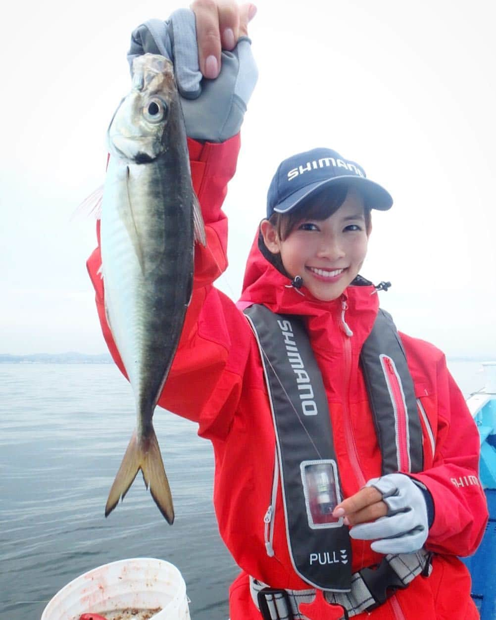 阪本智子さんのインスタグラム写真 - (阪本智子Instagram)「🐟♡ #大アジ  釣ったぞ--(๑°꒵°๑)🎣✨✨ やっぱり釣りって楽しい🎶 #今日も1日頑張ろう ✩ #fish #horsemackerel #fishing #enjoyfishing #sea #ocean #boat #boatfishing #fashion #fishingwear #shimano #釣り #アジ #海 #海釣り #船 #船釣り #ファッション #シマノ #阪本智子」7月13日 5時54分 - tomoko_sakamoto423