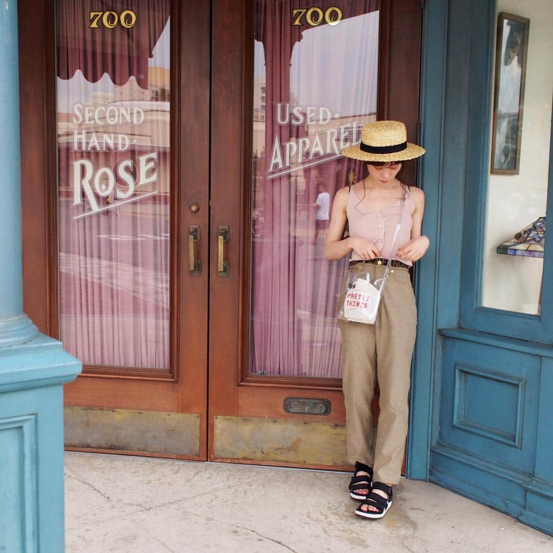RINA（鈴木理菜）さんのインスタグラム写真 - (RINA（鈴木理菜）Instagram)「今年はキャミソールいっぱい着よっと††† #outfit #vintage #camisole #instagood」7月13日 21時00分 - urarina821