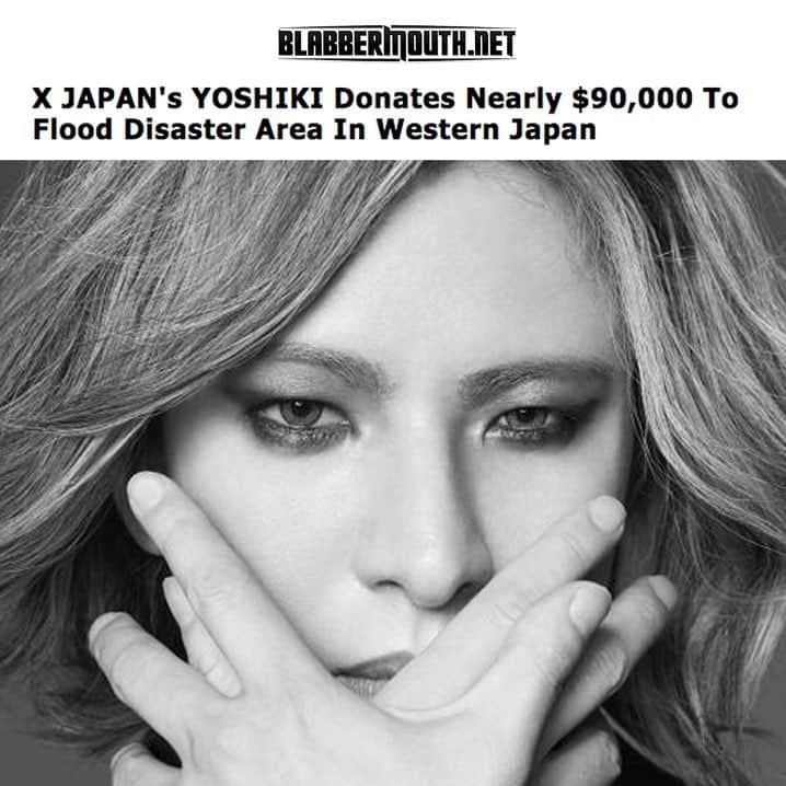 X Japanのインスタグラム：「Praying for quick recovery for #Japanflood victims. Please donate if you can. Japanese Red Cross: https://bit.ly/2NNPeLt」