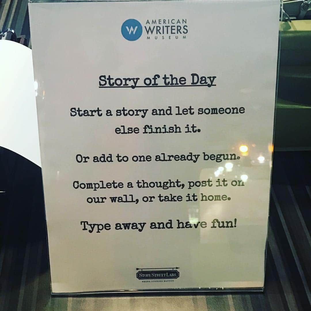 リック・ヤンシーのインスタグラム：「Did you find the one I started? @americanwritersmuseum」